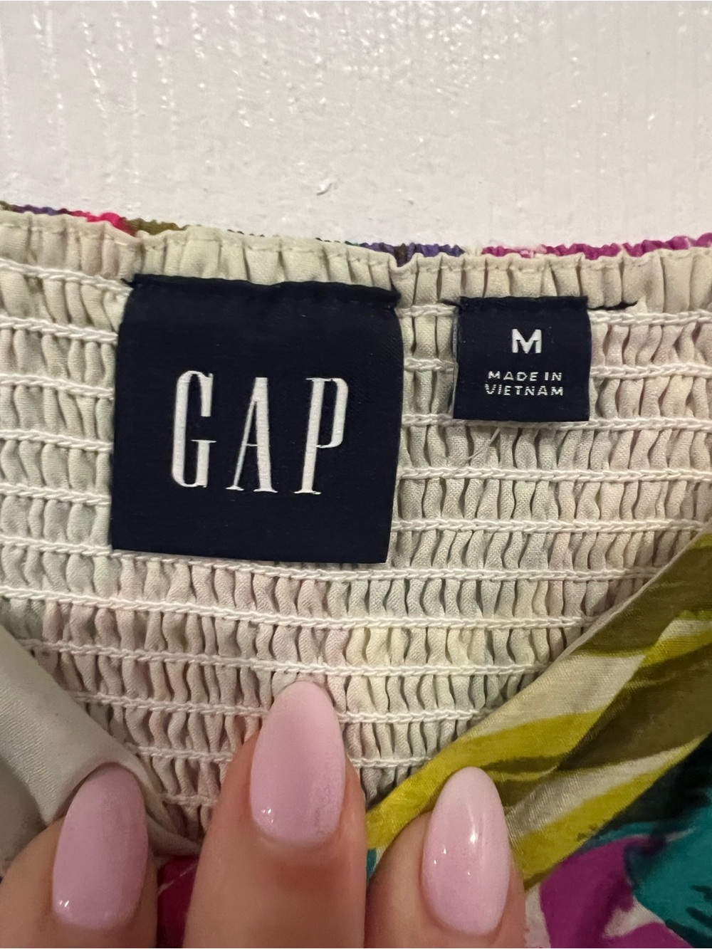GAP Floral Summer Dress in Pink, Green & Cream - Picture 4 of 5